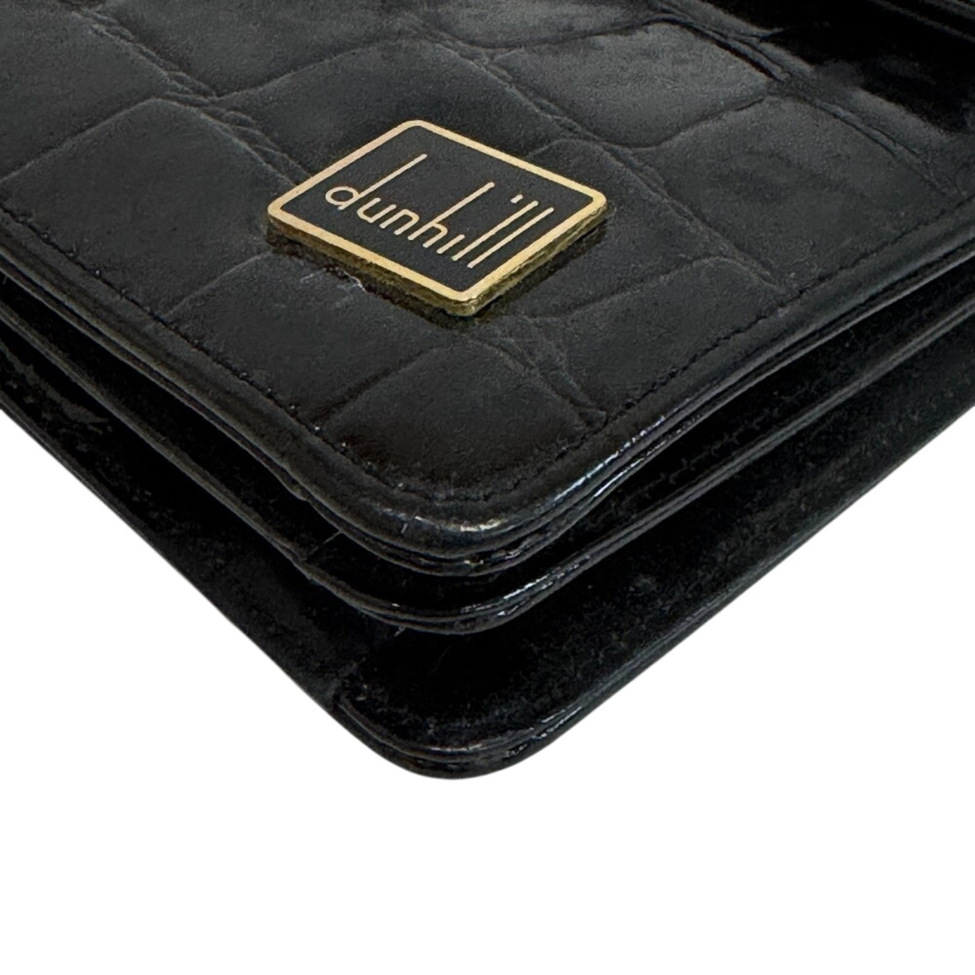 Dunhill Black Leather Clutch Bag Pouch (Pre-Owned)
