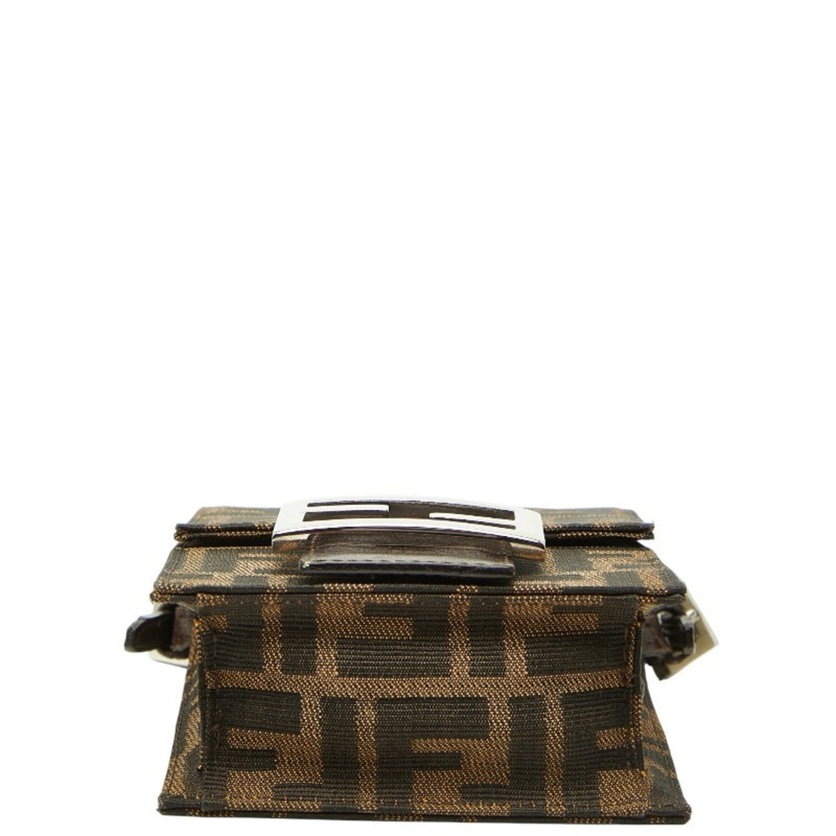 Fendi Brown Canvas Leather Shoulder Bag (Pre-Owned)