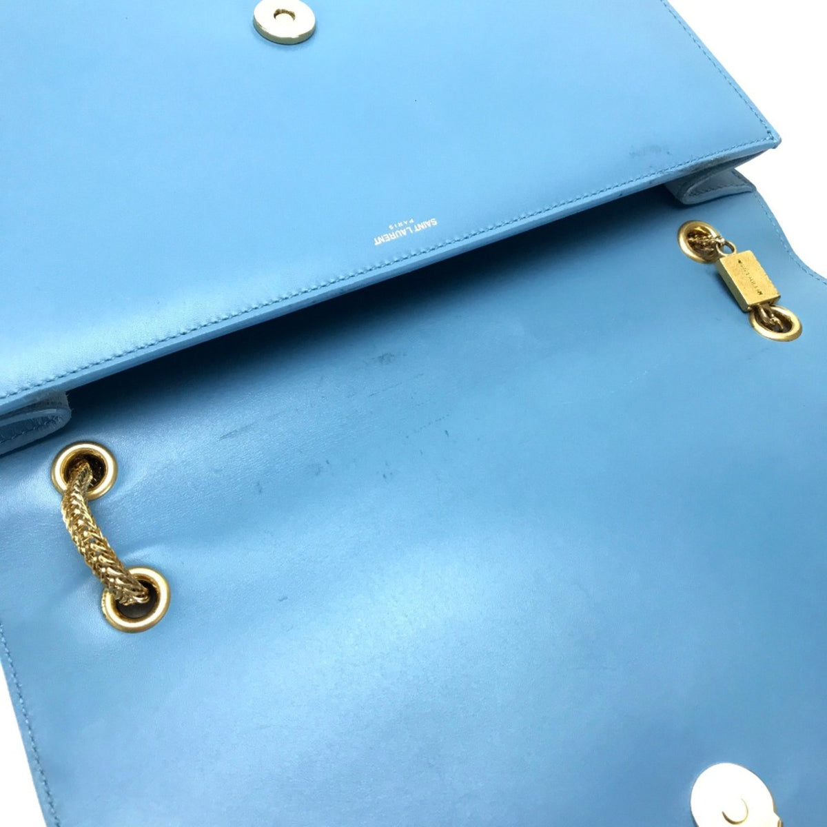Saint Laurent Blue Leather Shoulder Bag (Pre-Owned)