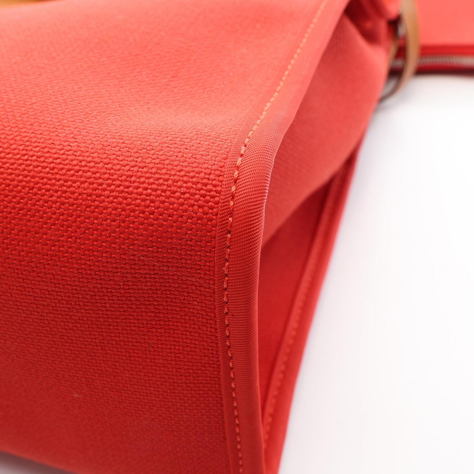 Hermes Brown Capucine Red Color Handbag Pouch (Pre-Owned)