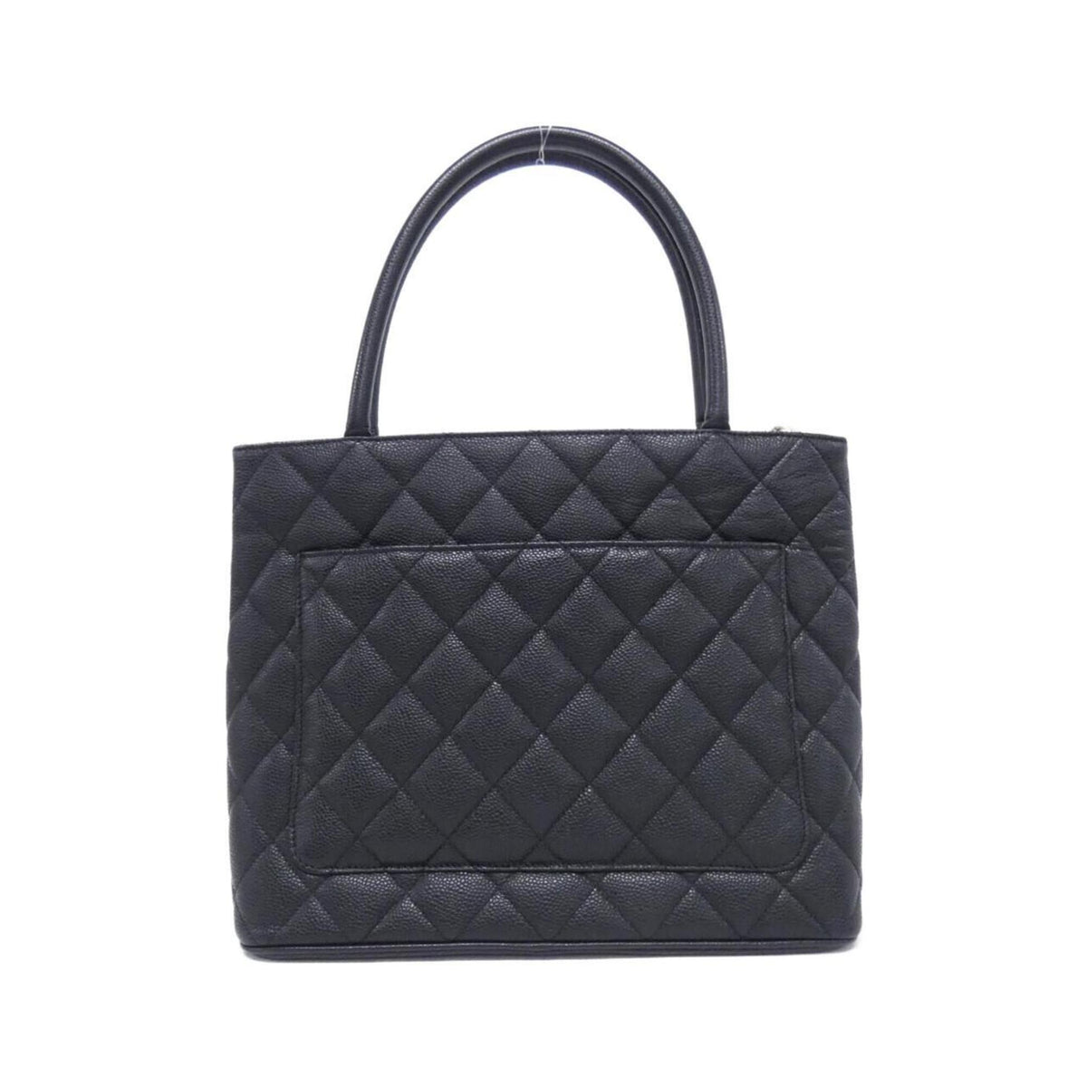 Chanel Black Grained Calfskin Handbag (Pre-Owned)