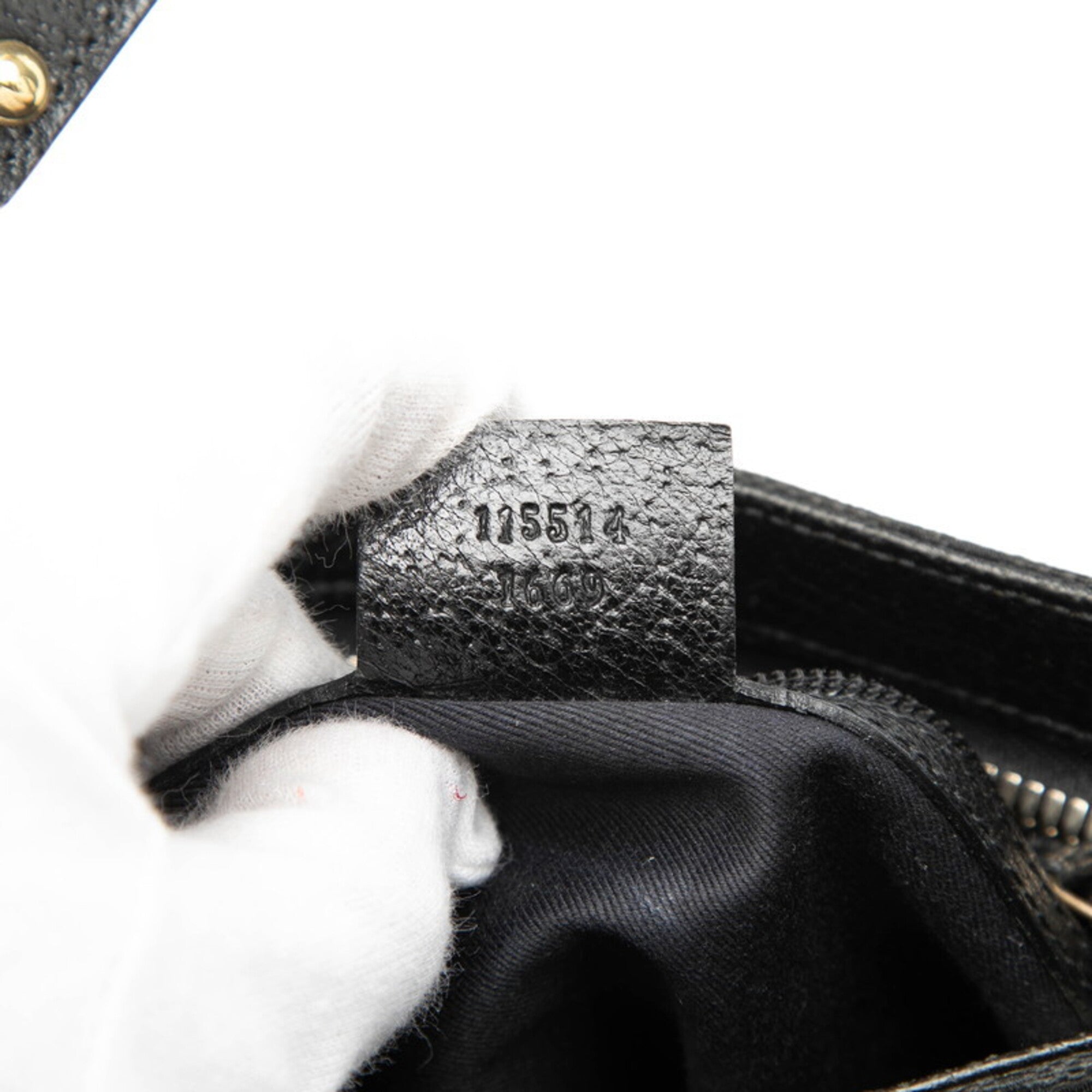 Gucci Black Canvas Leather Shoulder Bag (Pre-Owned)