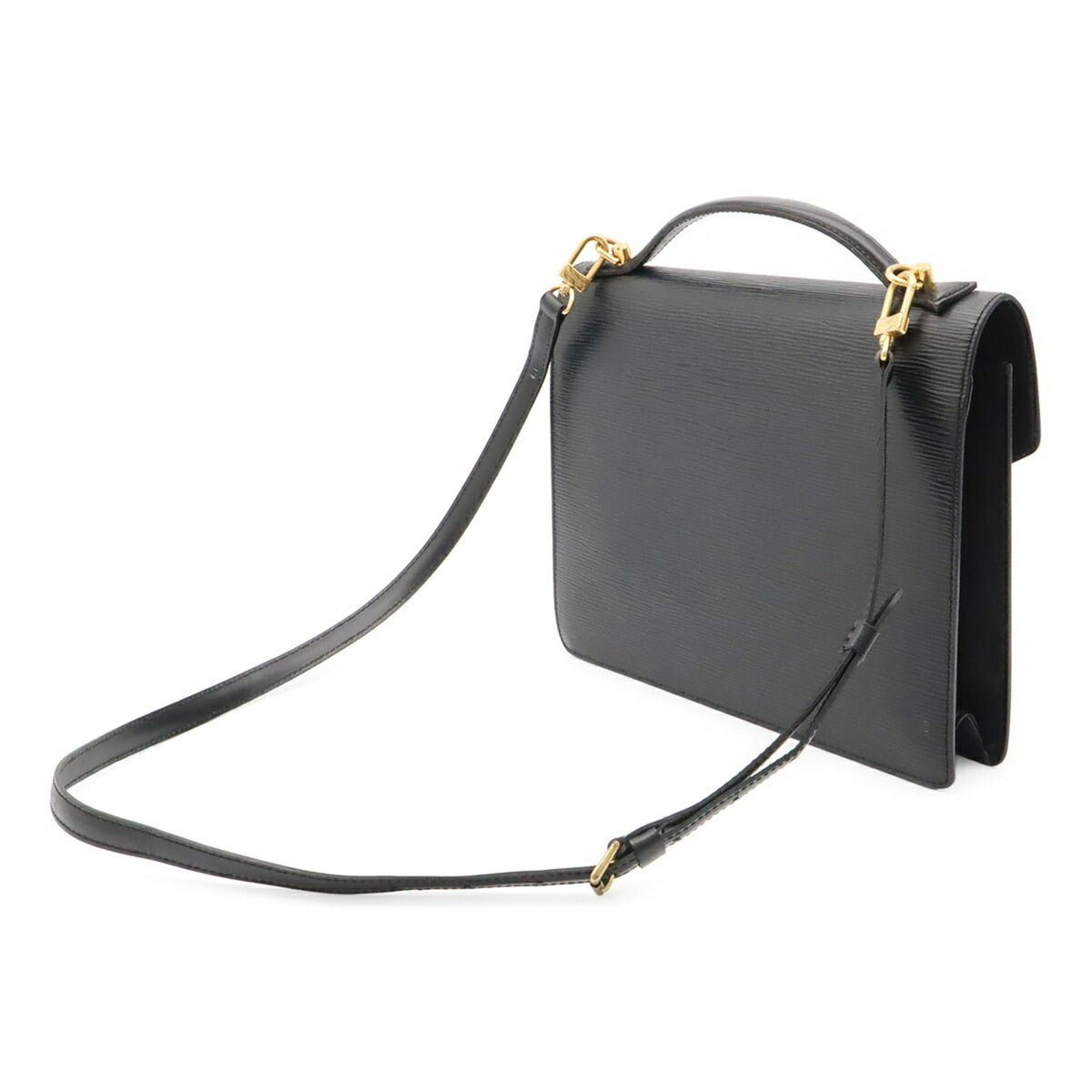 Louis Vuitton Black Noir Epi Leather Handbag Shoulder Bag (Pre-Owned)