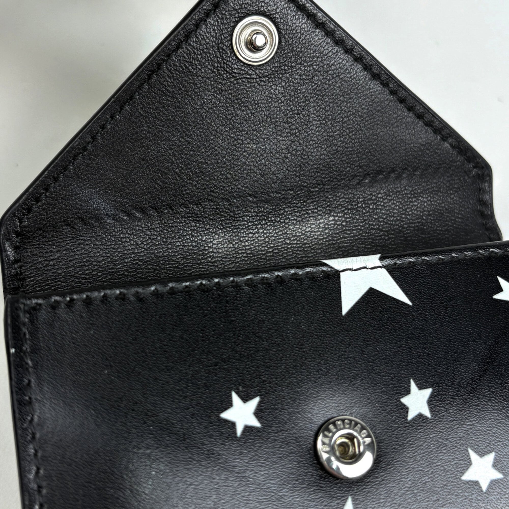 Balenciaga Black Leather Checkbook Holder (Pre-Owned)