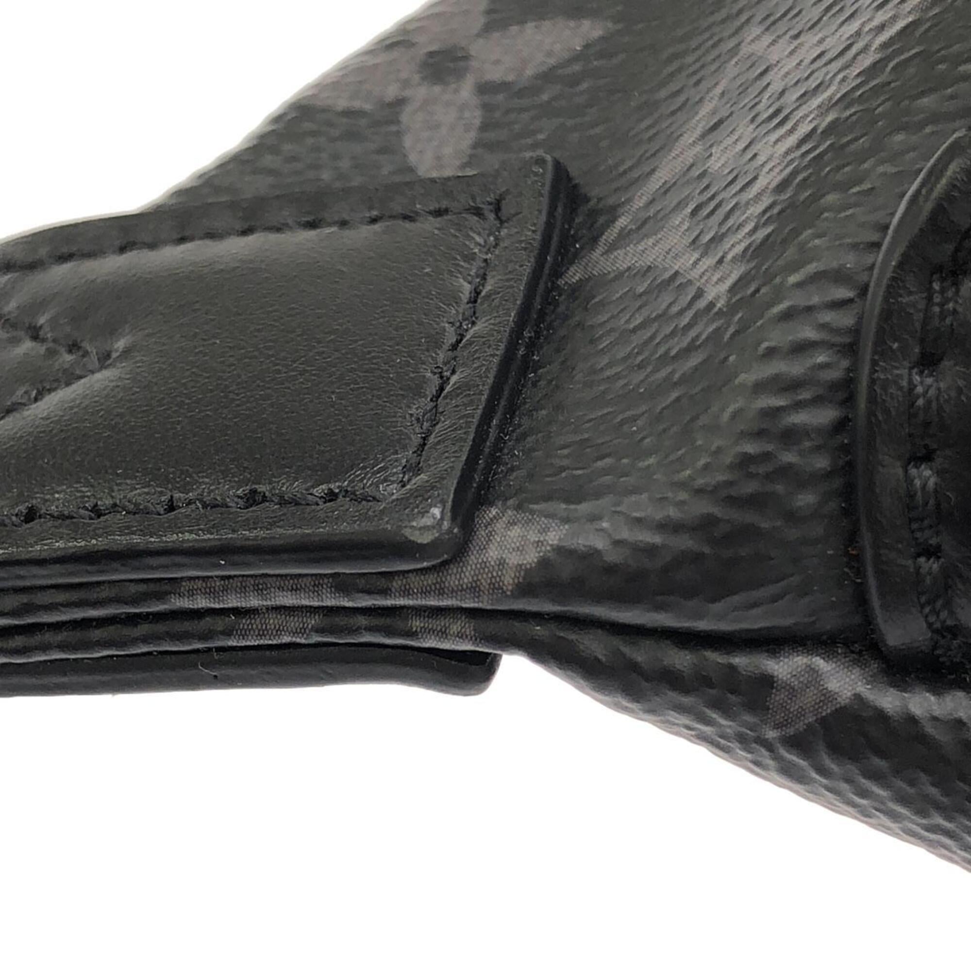 Louis Vuitton Black Coated Canvas Fanny Pack Shoulder Bag Sling Bag (Pre-Owned)
