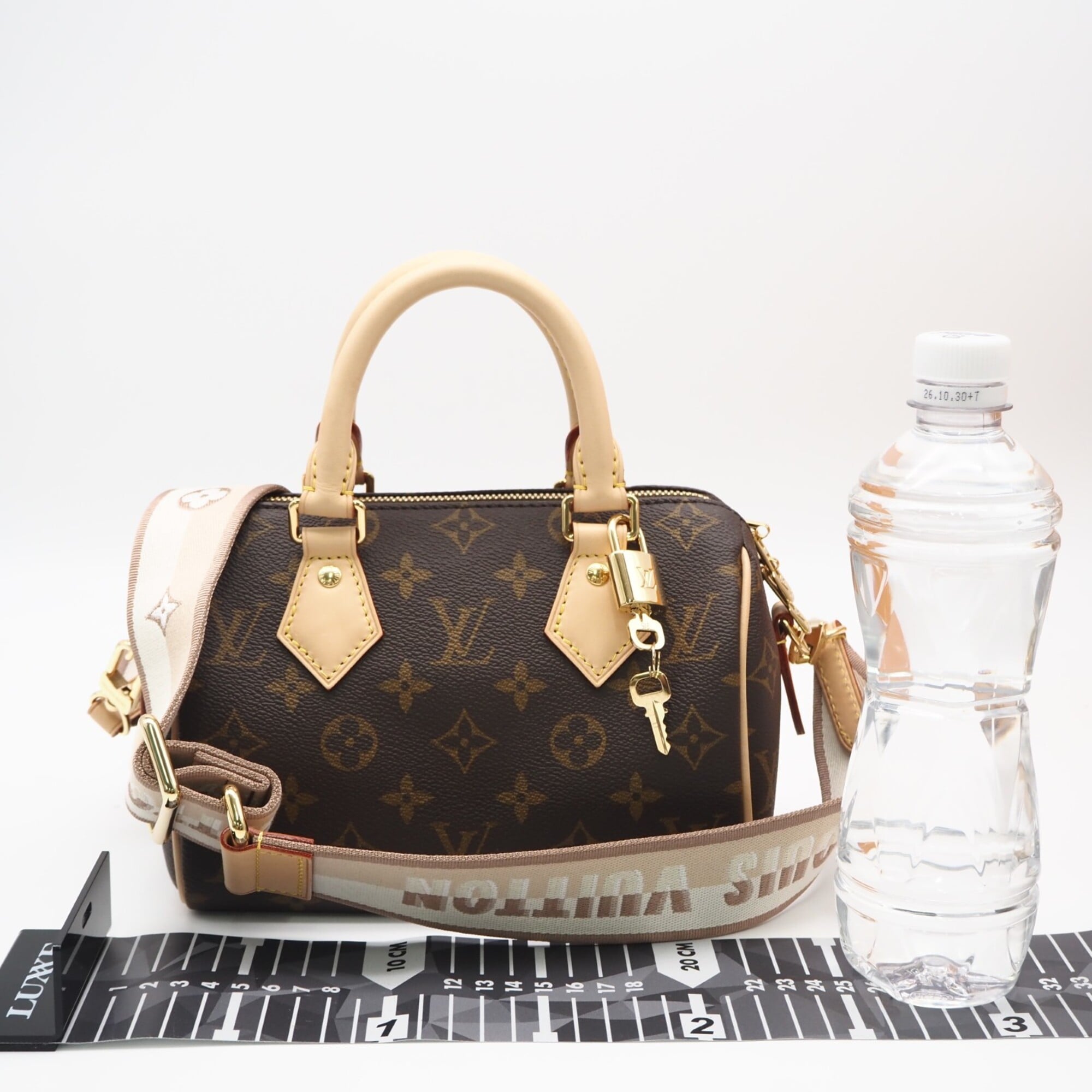 Louis Vuitton Monogram Beige Brown Coated Canvas Leather Handbag (Pre-Owned)