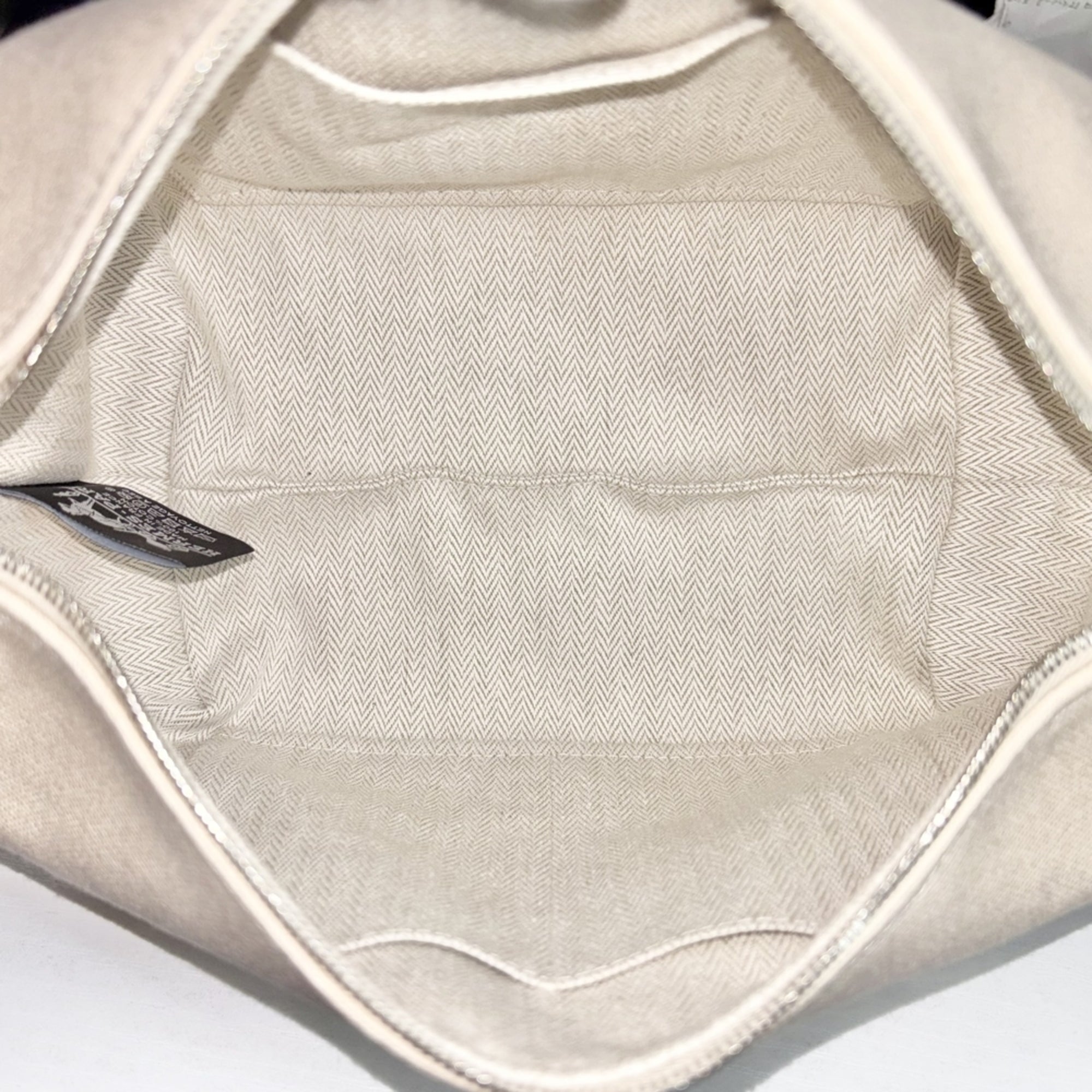 Hermes Beige White Toile H Handbag (Pre-Owned)