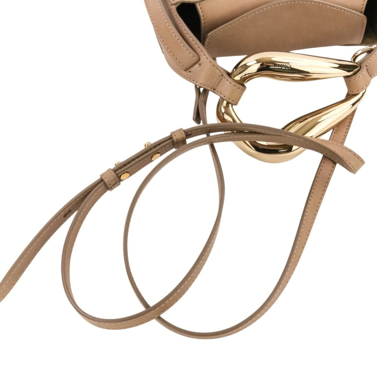 Chloé Grayish Leather Handbag Shoulder Bag (Pre-Owned)
