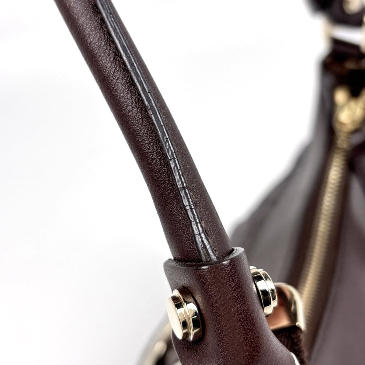 Gucci Dark Brown Leather Shoulder Bag (Pre-Owned)