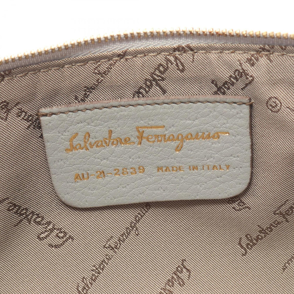 Salvatore Ferragamo Blue Leather Handbag Shoulder Bag (Pre-Owned)