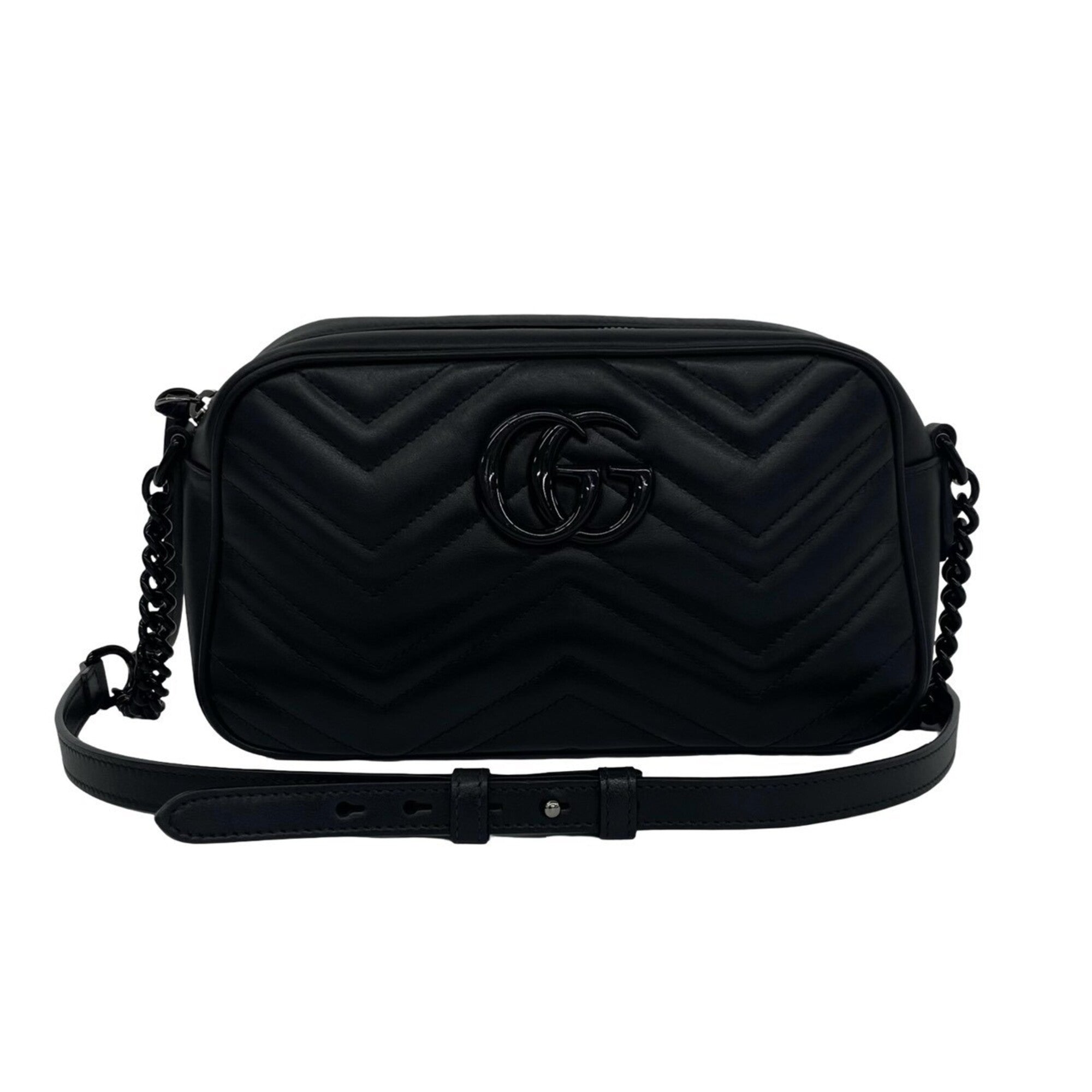 Gucci Black Leather Pochette Shoulder Bag (Pre-Owned)