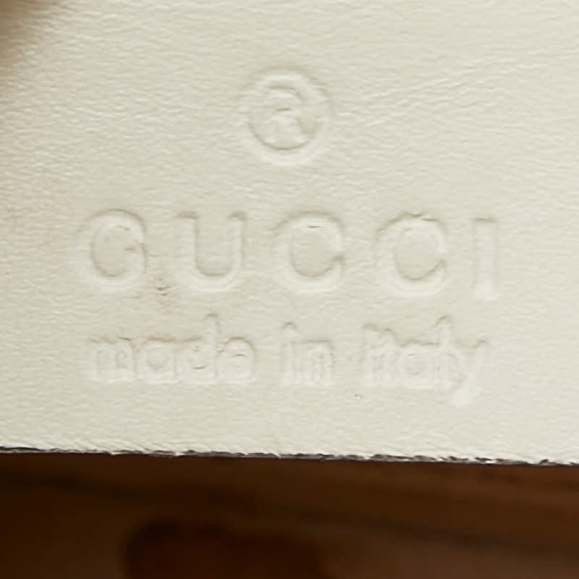 Gucci White Leather Handbag Shoulder Bag (Pre-Owned)