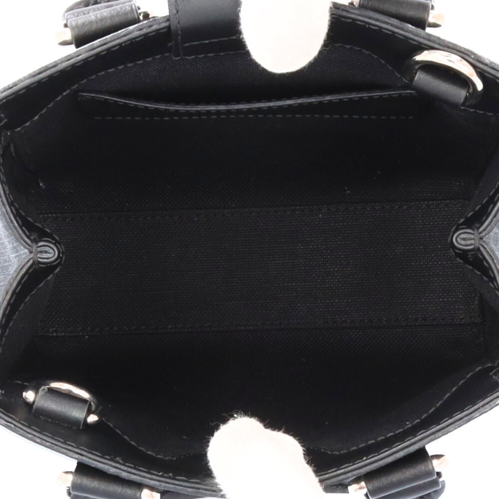 Gucci Black Gray Gg Supreme Canvas Shoulder Bag (Pre-Owned)