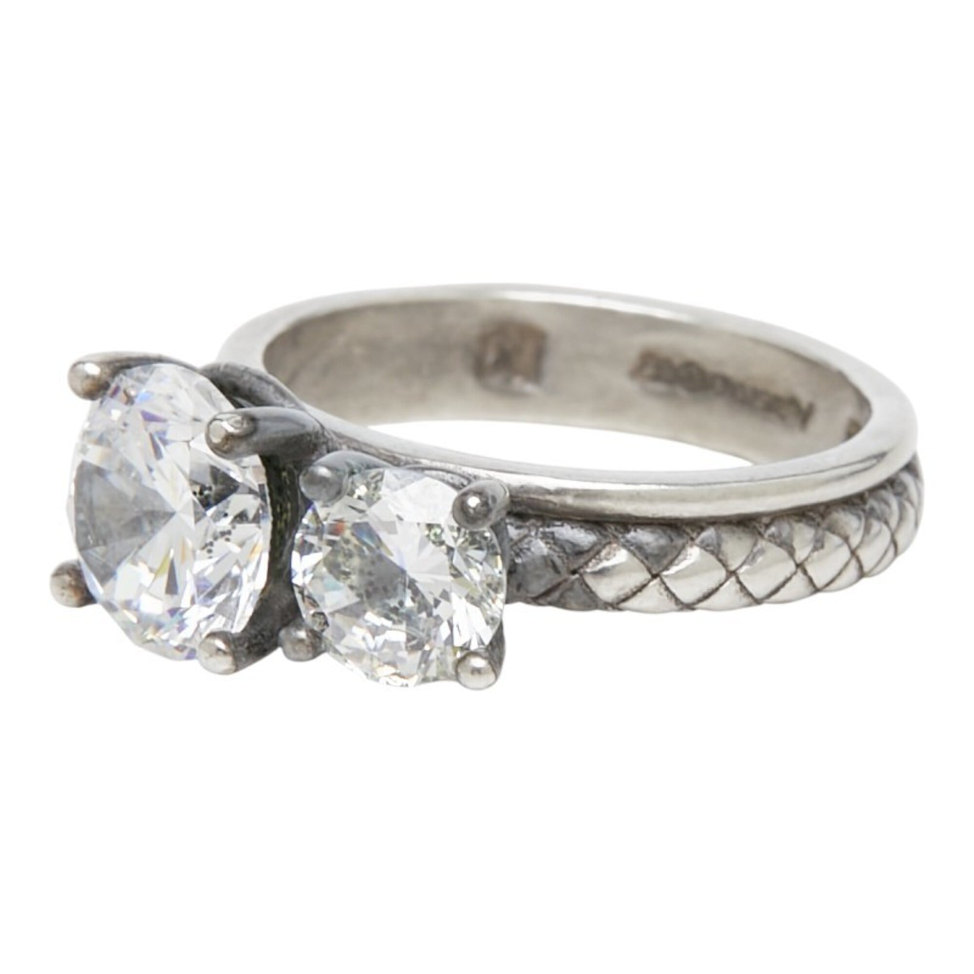 Bottega Veneta Silver Silver 925 Band Ring (Pre-Owned)