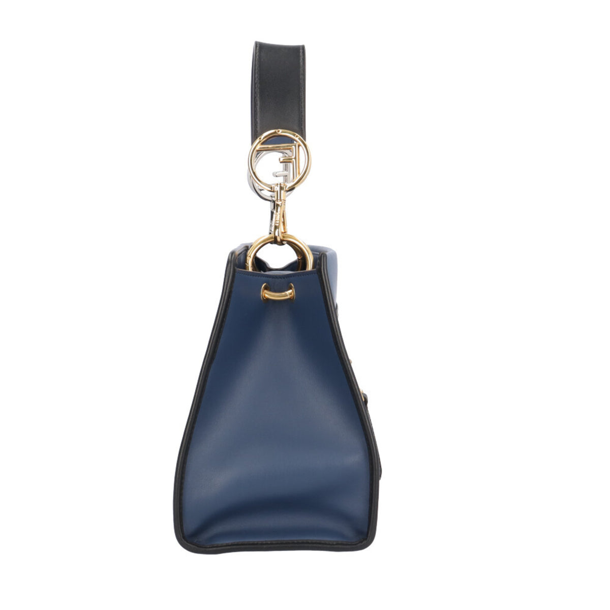 Fendi Navy Leather Shoulder Bag (Pre-Owned)