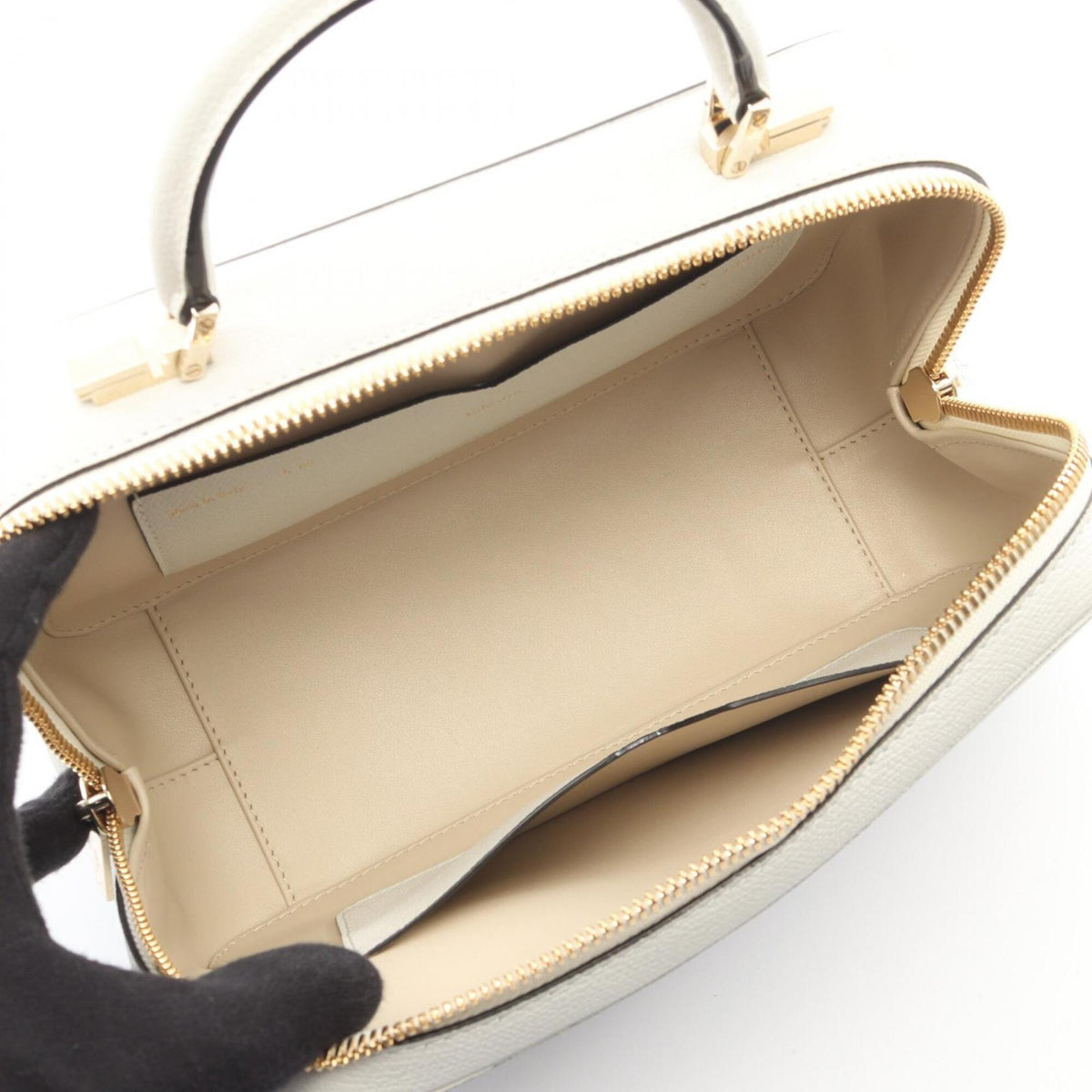 Valextra White Leather Handbag (Pre-Owned)