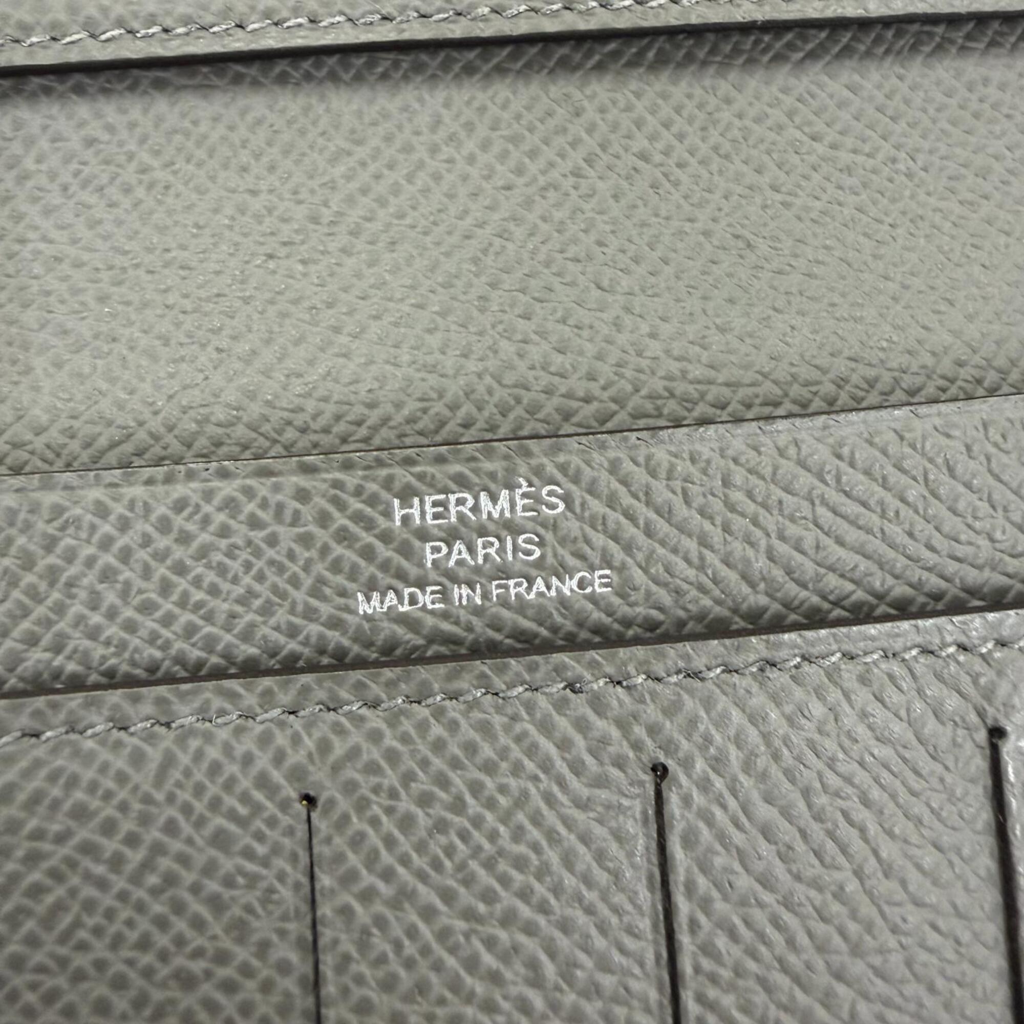 Hermes Epsom Leather Long Wallet (Bi-Fold) (Pre-Owned)