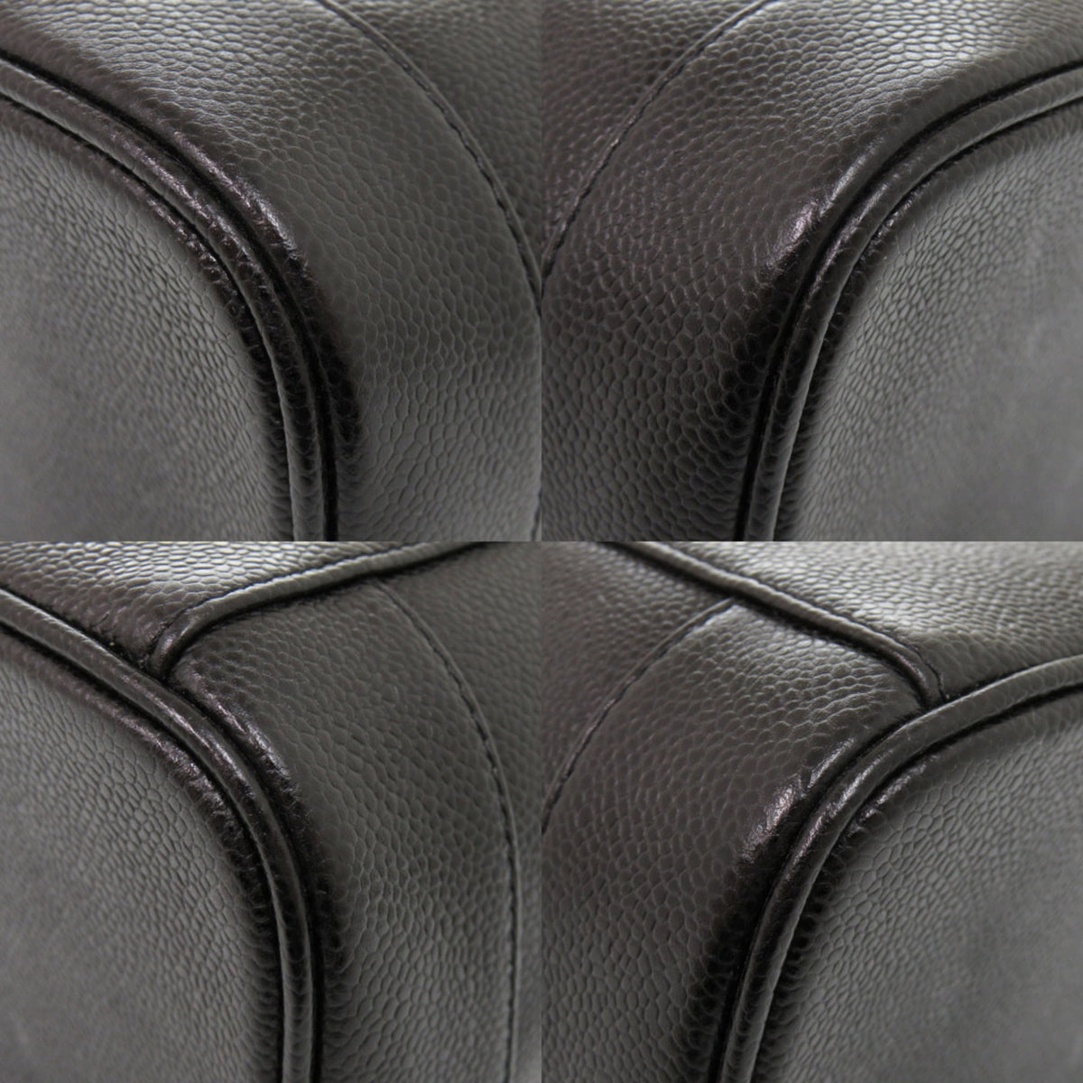 Chanel Black Grained Calfskin Pouch Vanity Bag (Pre-Owned)