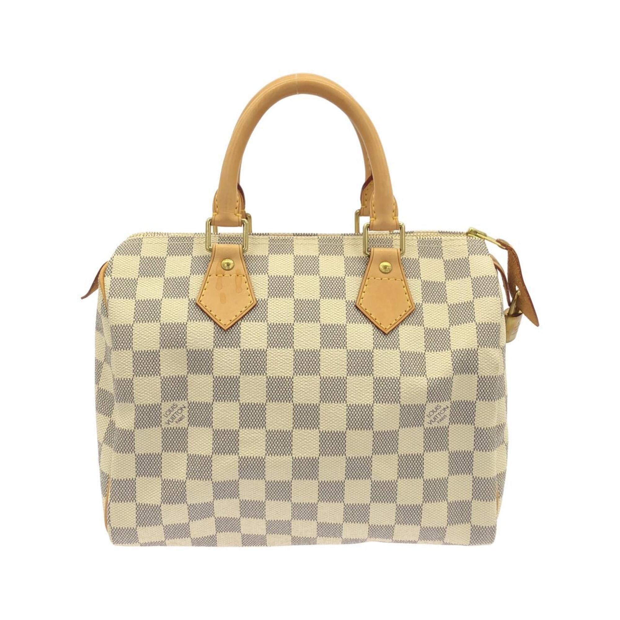 Louis Vuitton Azur White Coated Canvas Boston Bag (Pre-Owned)