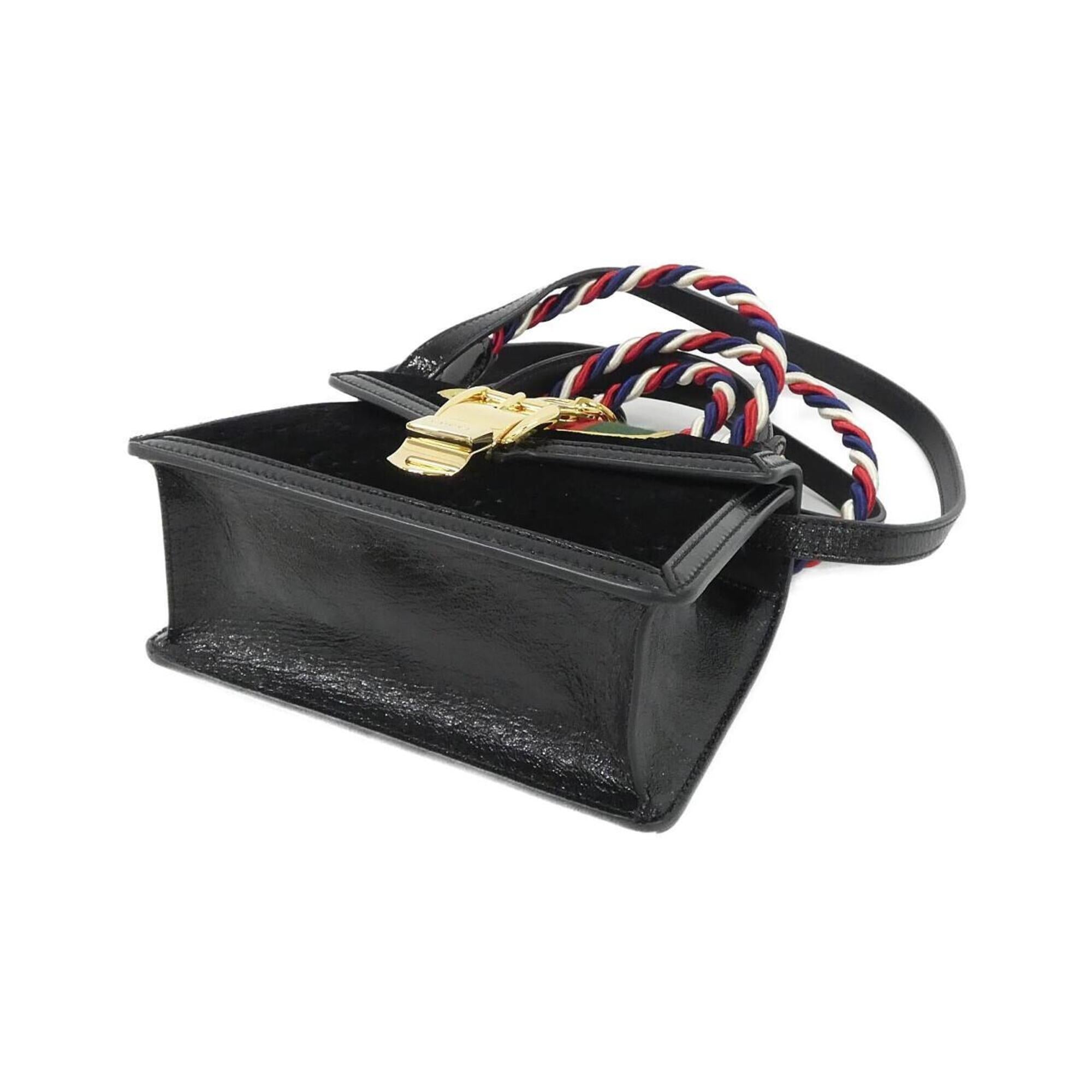 Gucci Black Velvet Leather Handbag (Pre-Owned)