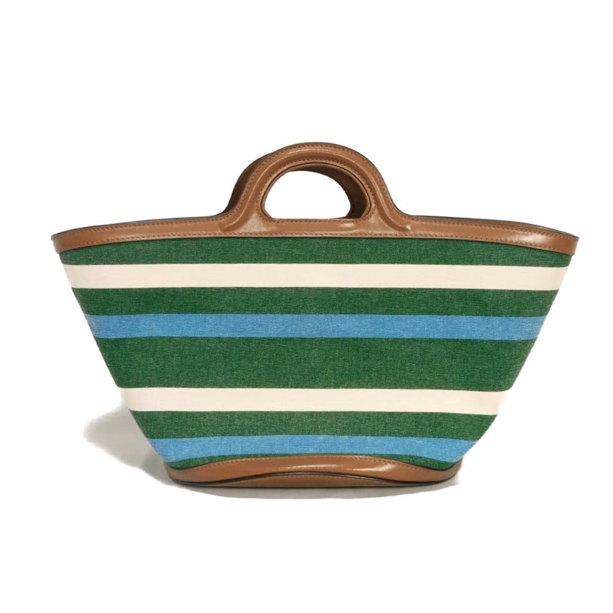 Marni Green Cotton Canvas Basket Handbag (Pre-Owned)