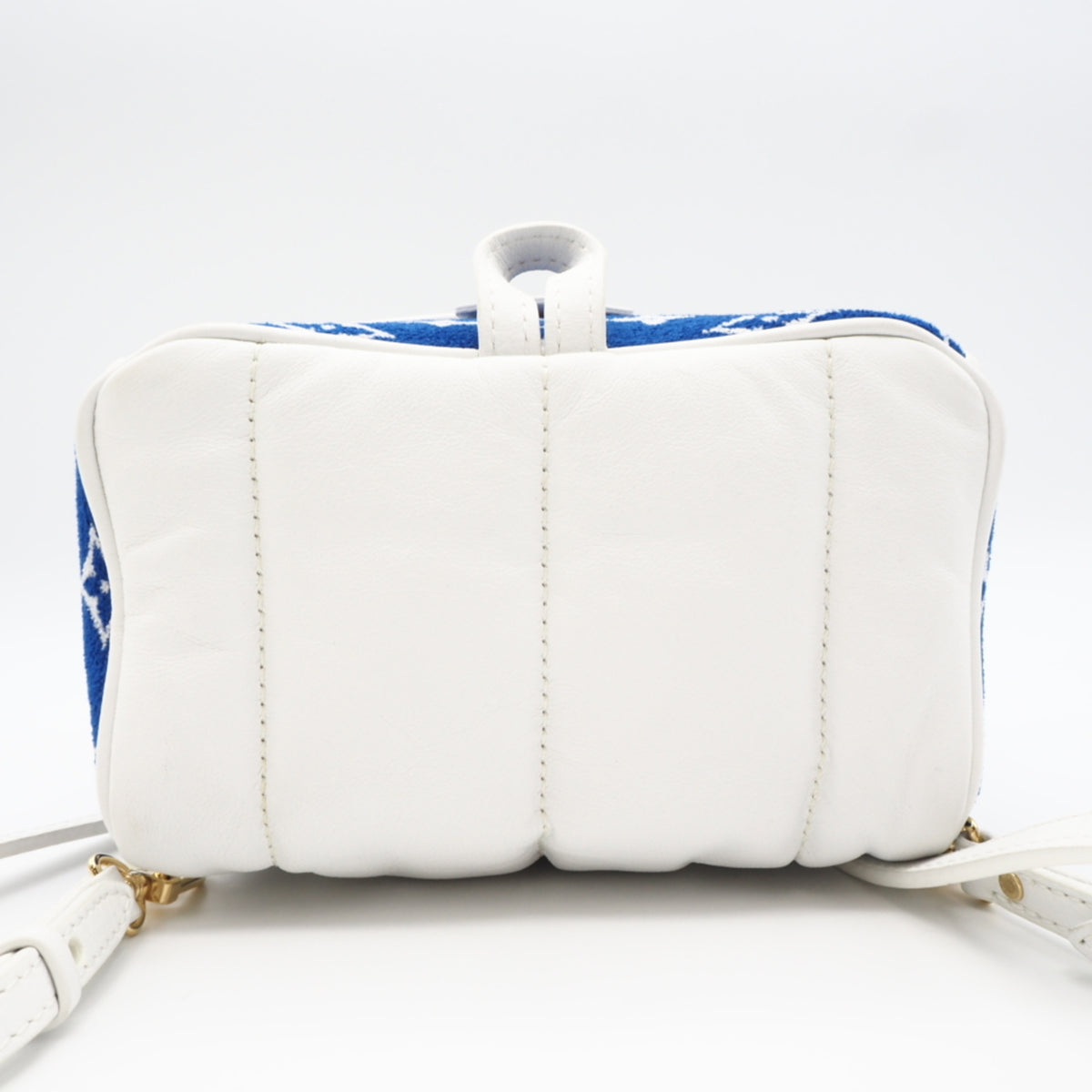Louis Vuitton Blue White Jacquard Velvet Backpack (Pre-Owned)