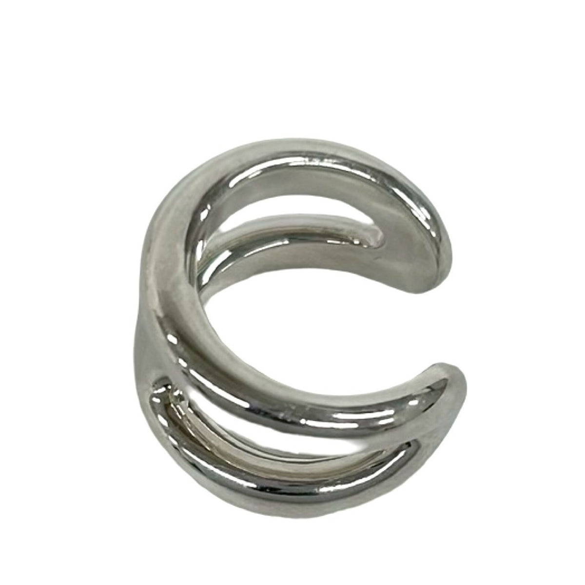 Hermes Silver Silver 925 Band Ring (Pre-Owned)