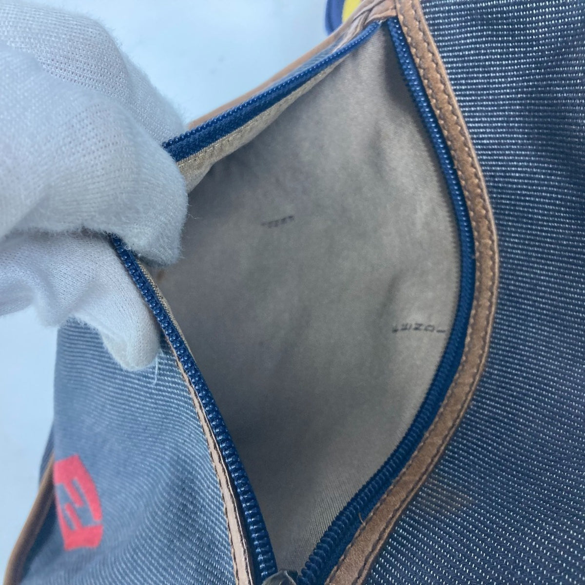 Fendi Blue Denim Pochette Shoulder Bag (Pre-Owned)