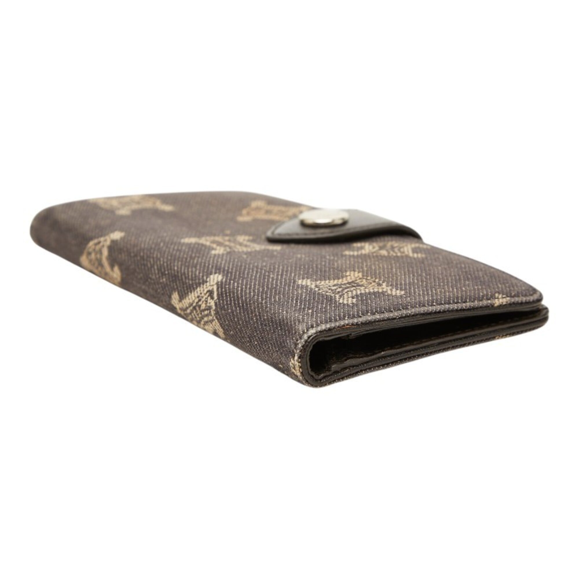 Celine Gray Denim Leather Long Wallet (Bi-Fold) (Pre-Owned)