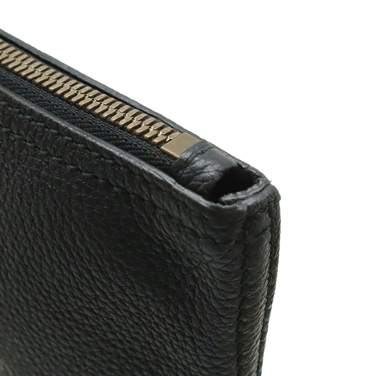 Gucci Black Green Red Color Leather Clutch Bag (Pre-Owned)