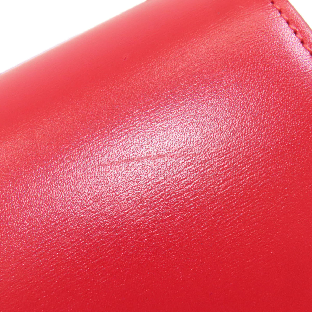 Celine Red Color Leather Shoulder Bag (Pre-Owned)
