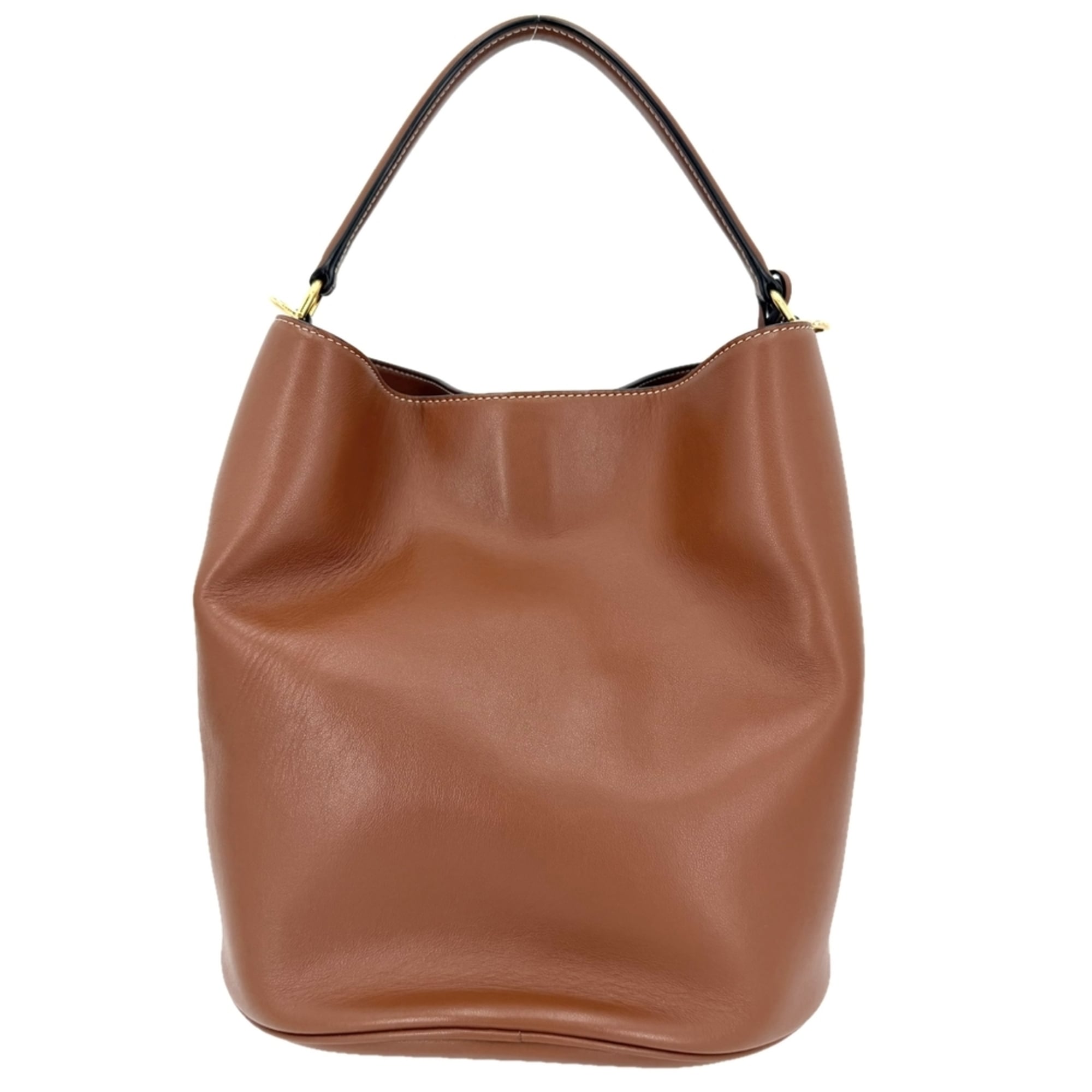 Celine Brown Leather Handbag Pouch Shoulder Bag (Pre-Owned)