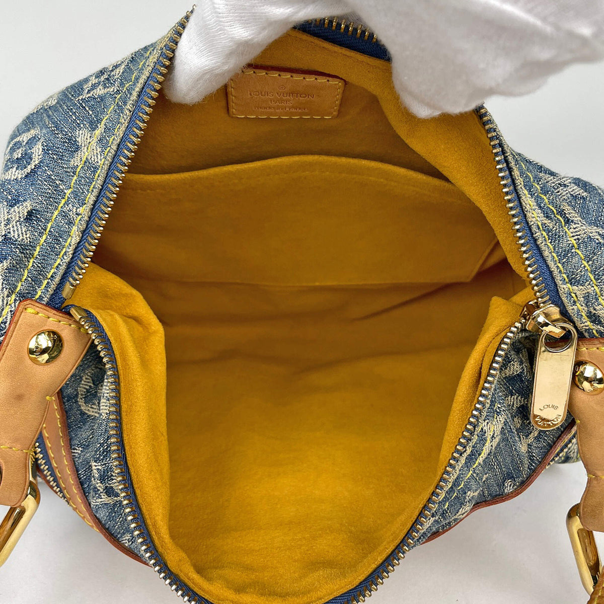 Louis Vuitton Blue Monogram Denim Handbag Shoulder Bag (Pre-Owned)
