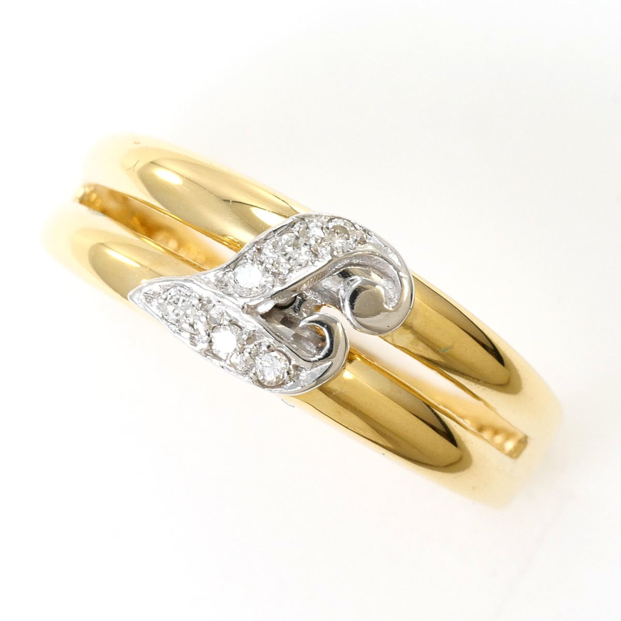 Unbranded White Gold Yellow Gold Yellow Gold (18K) White Gold (18K) Band Ring (Pre-Owned)