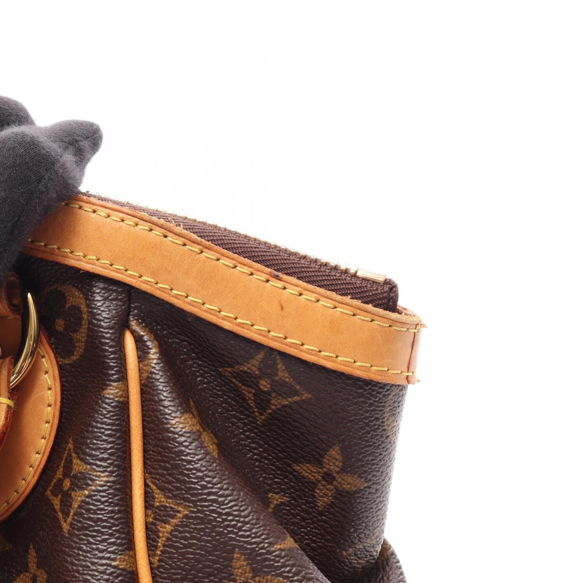 Louis Vuitton Brown Coated Canvas Leather Monogram Handbag (Pre-Owned)