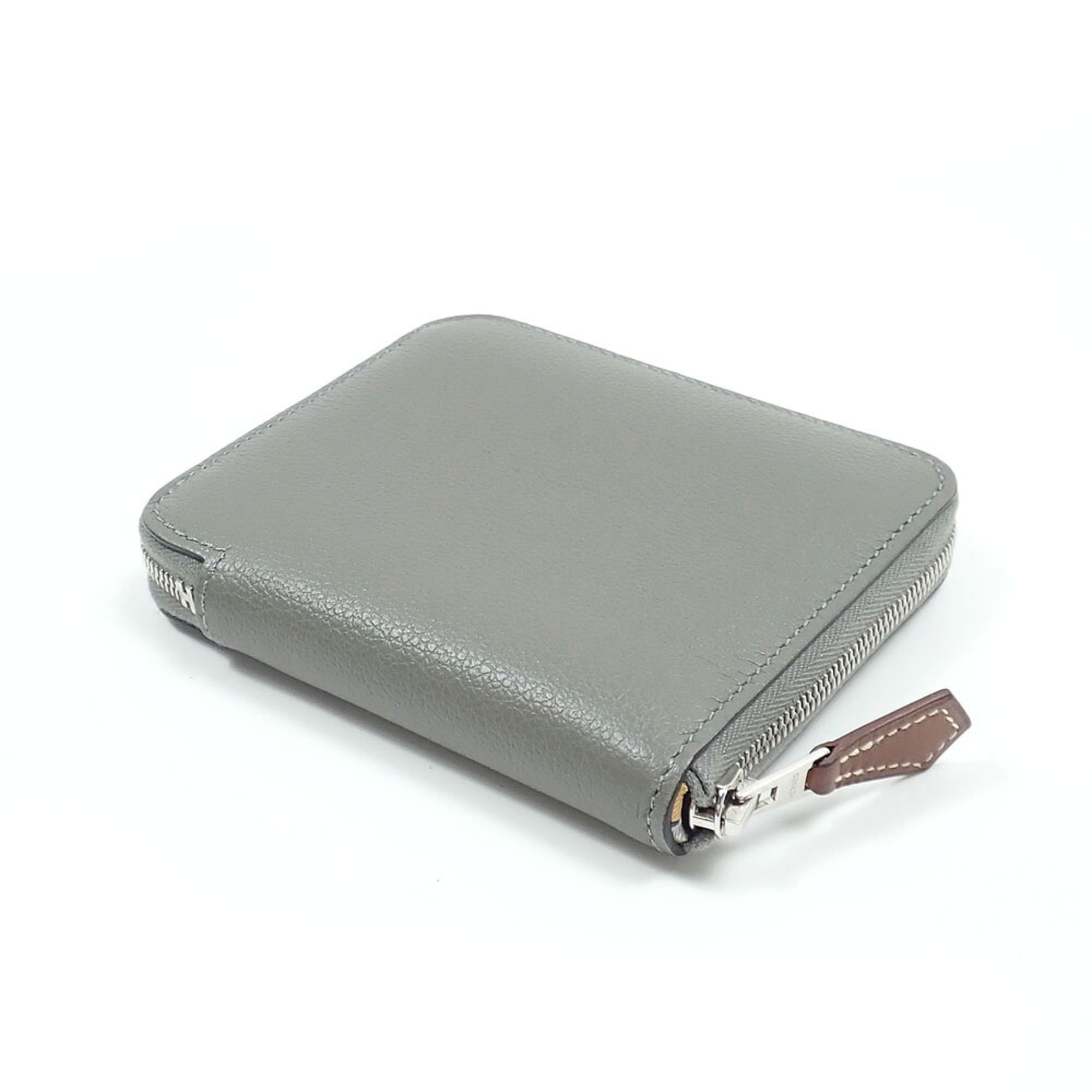 Hermes Etain Leather Coin Purse/Coin Case (Pre-Owned)