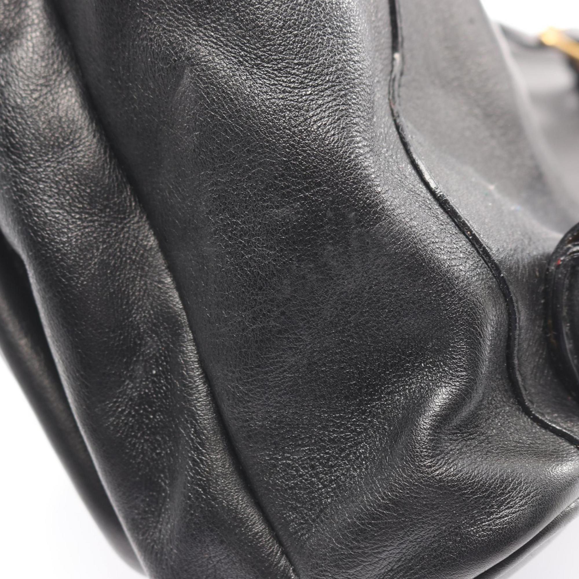 Gucci Black Leather Backpack (Pre-Owned)