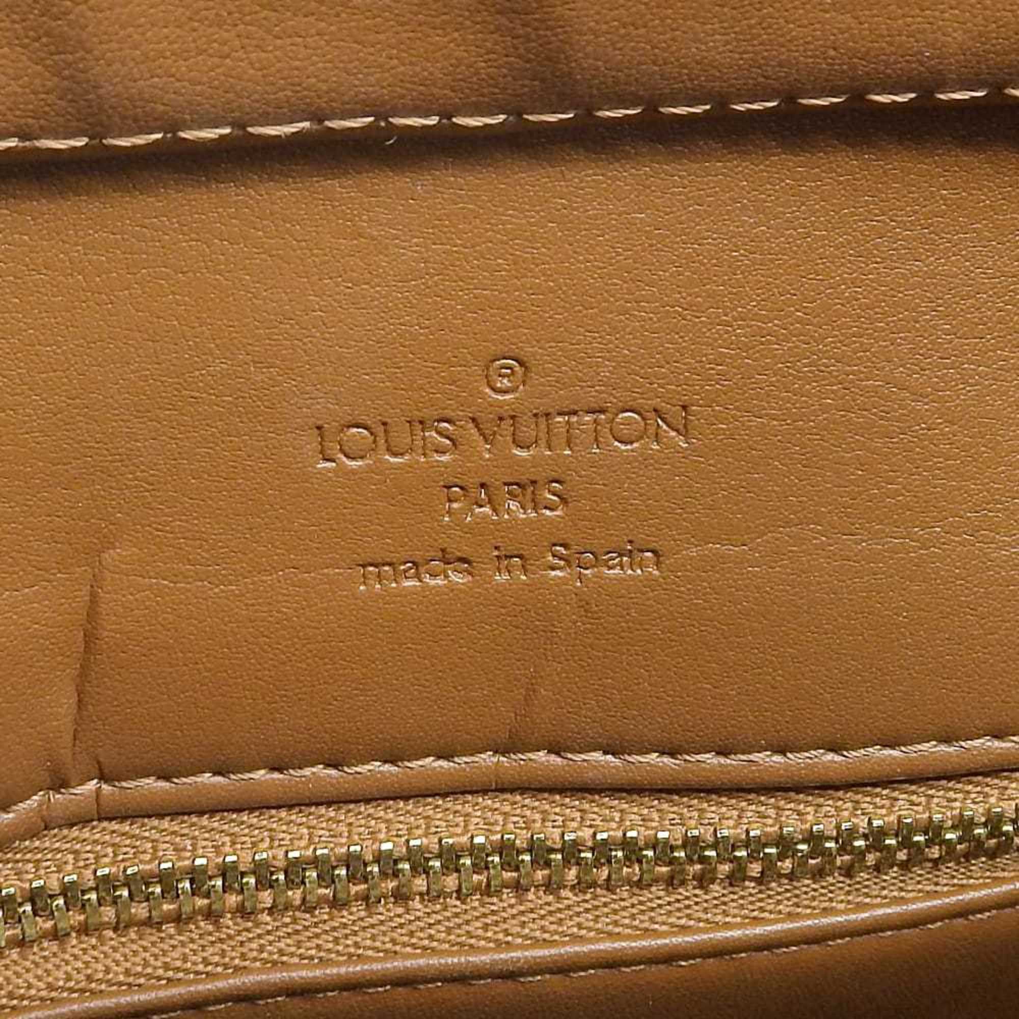 Louis Vuitton Bronze Leather Shoulder Bag Tote Bag (Pre-Owned)