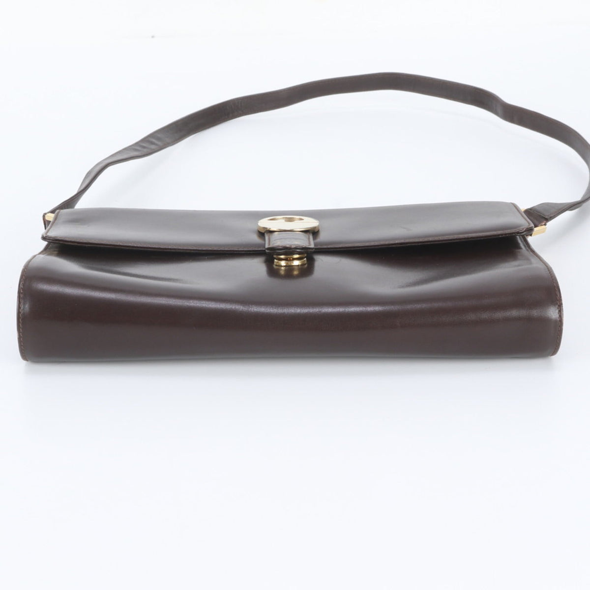 Gucci Brown Leather Handbag Shoulder Bag Tote Bag (Pre-Owned)