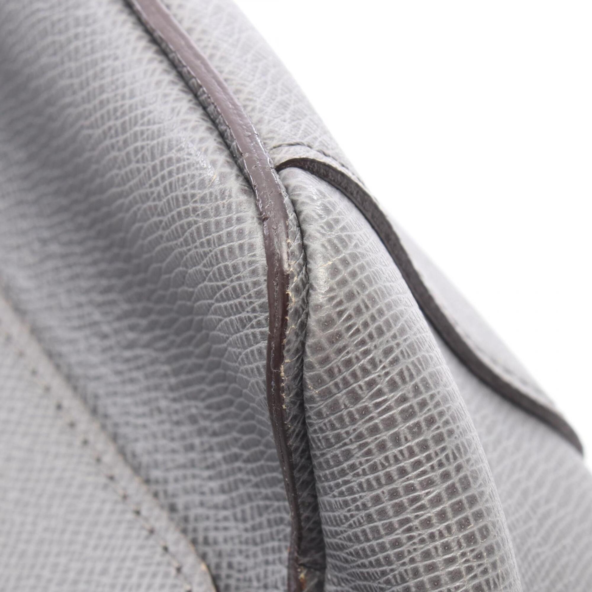 Louis Vuitton Gray Taiga Leather Handbag Shoulder Bag (Pre-Owned)