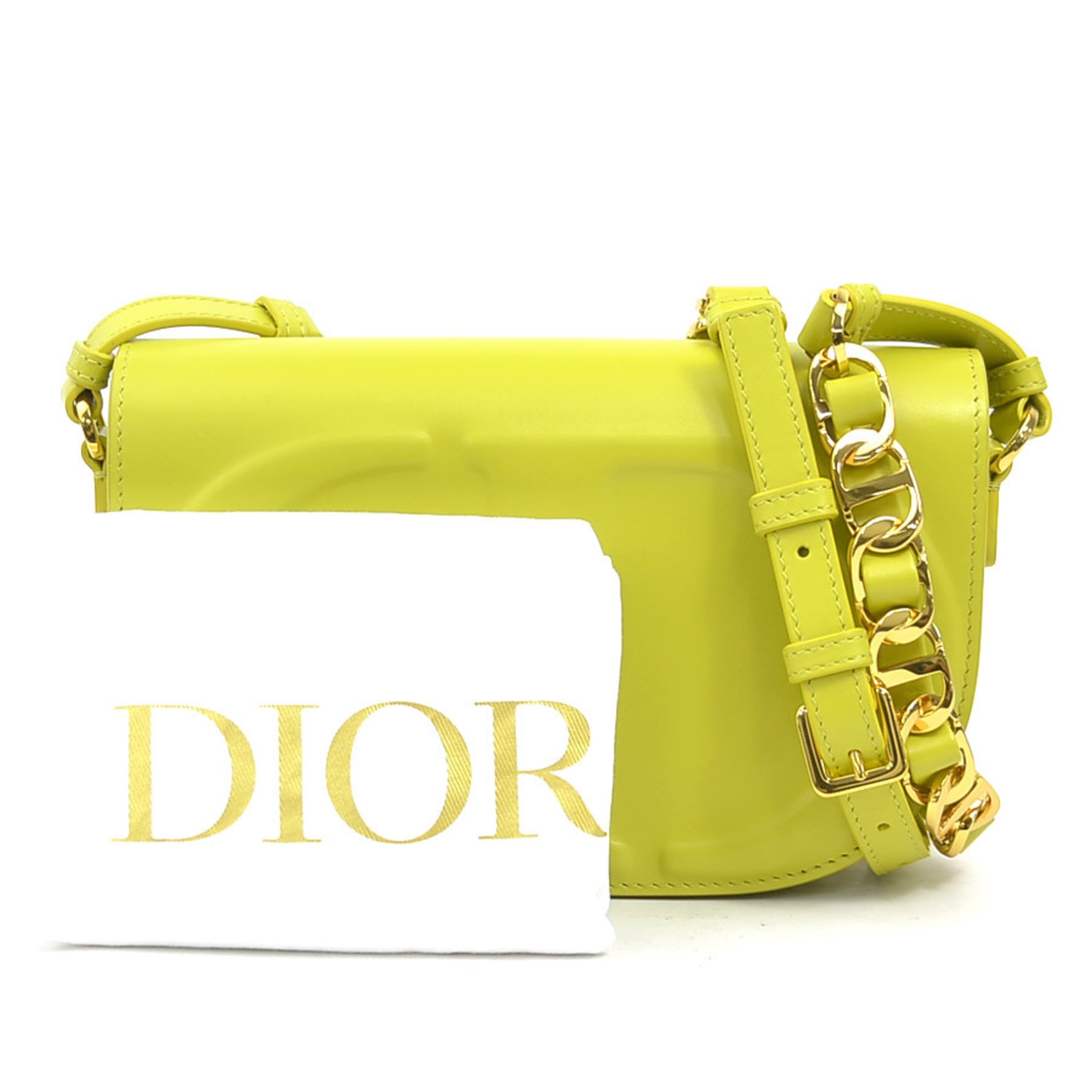 Christian Dior Yellow Leather Shoulder Bag (Pre-Owned)