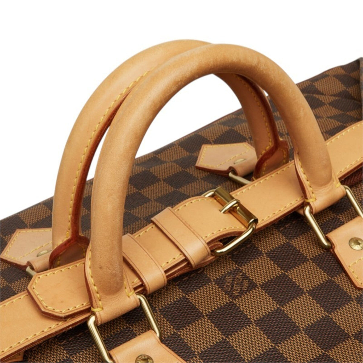 Louis Vuitton Damier Brown Pvc Leather Boston Bag (Pre-Owned)