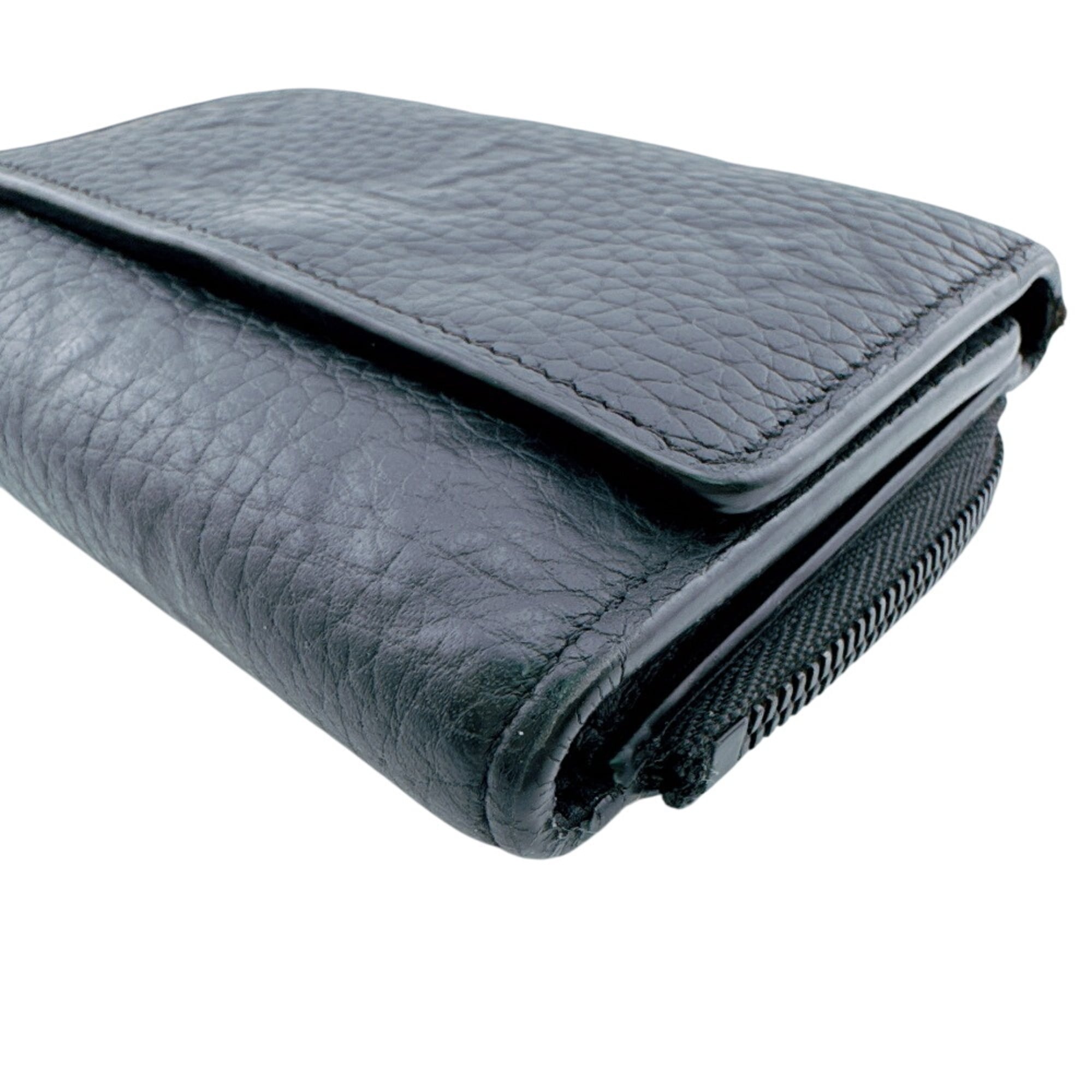 Louis Vuitton Black Leather Wallet (Bi-Fold) (Pre-Owned)