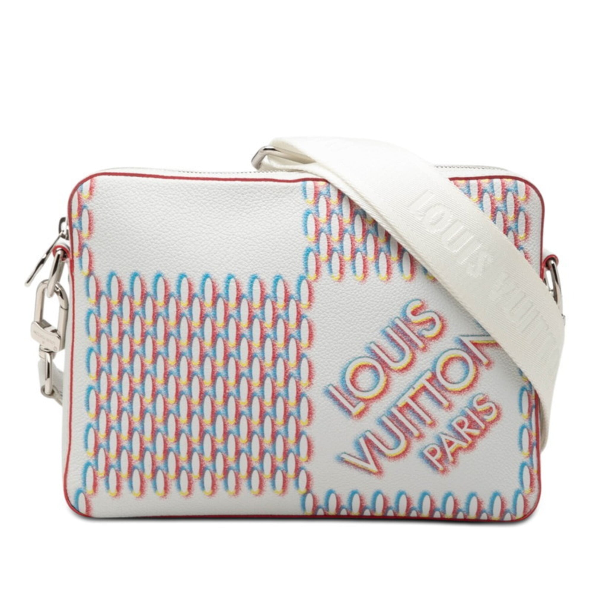 Louis Vuitton Damier Multi-Color White Pvc Pouch Shoulder Bag (Pre-Owned)