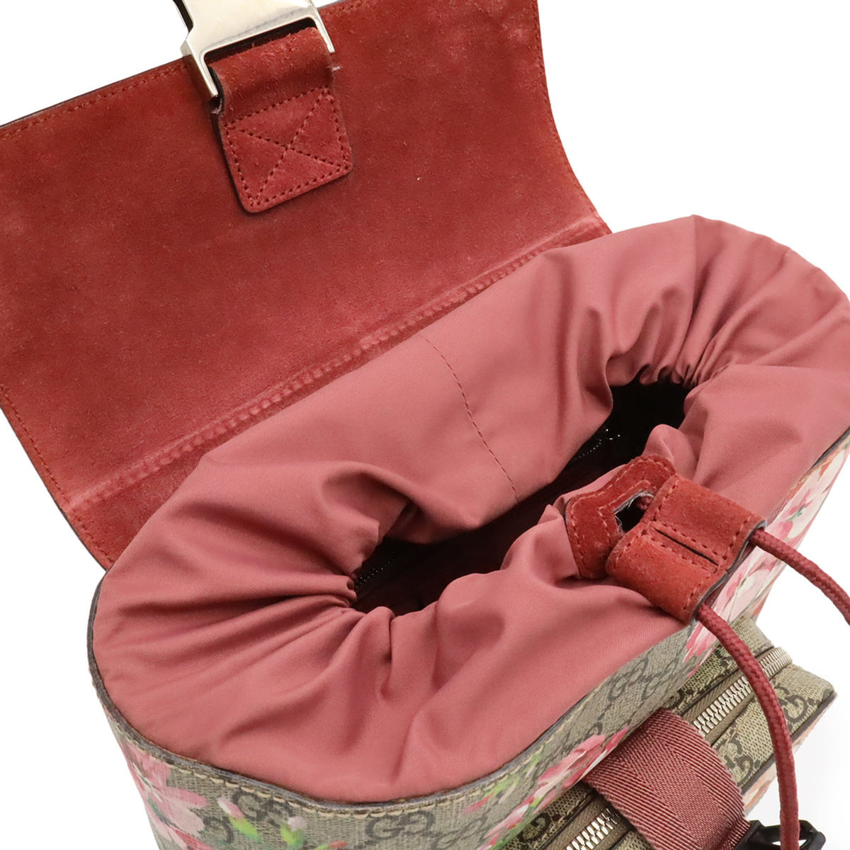 Gucci Beige Pink Multi-Color Pink Gg Supreme Backpack (Pre-Owned)