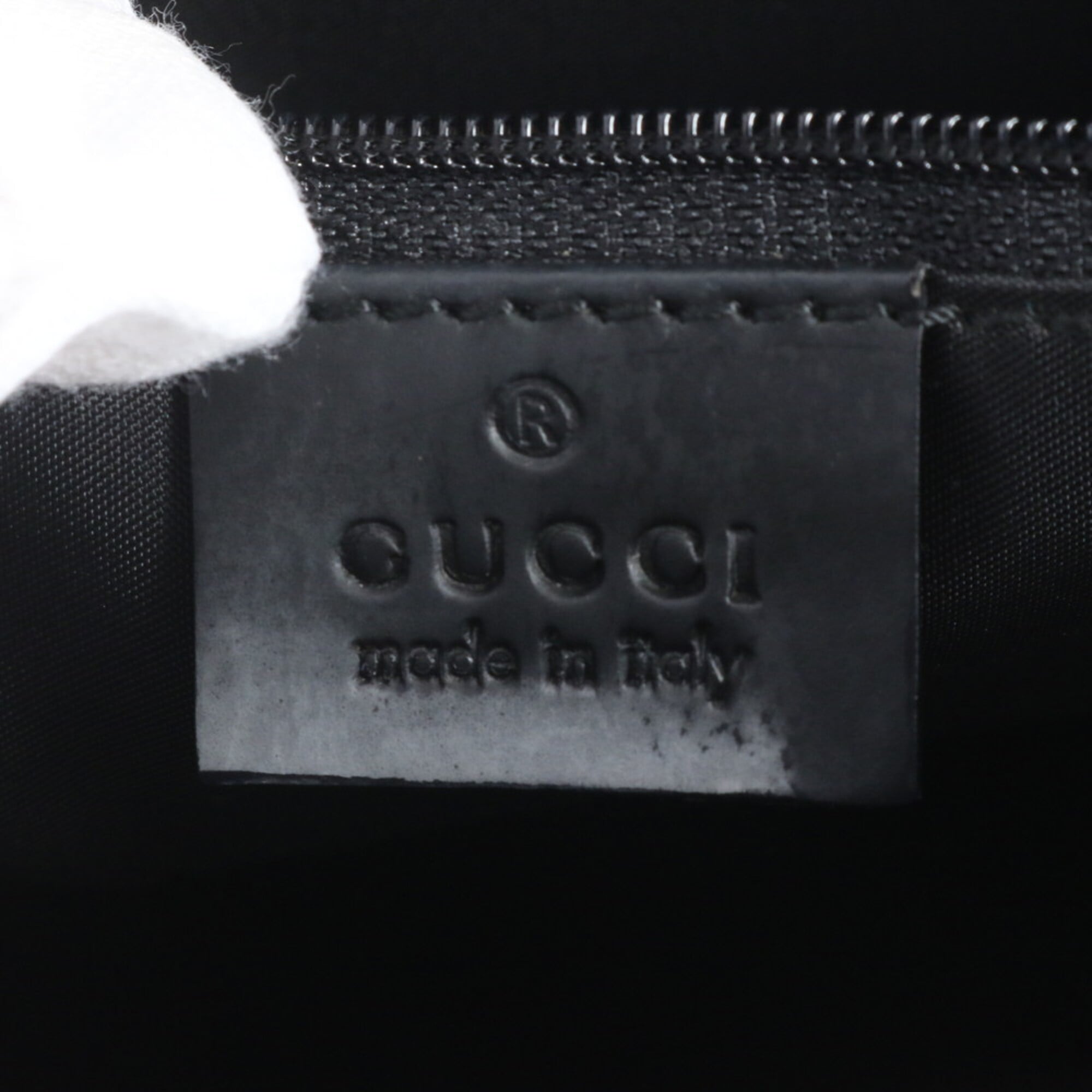 Gucci Bamboo Black Leather Handbag Tote Bag (Pre-Owned)