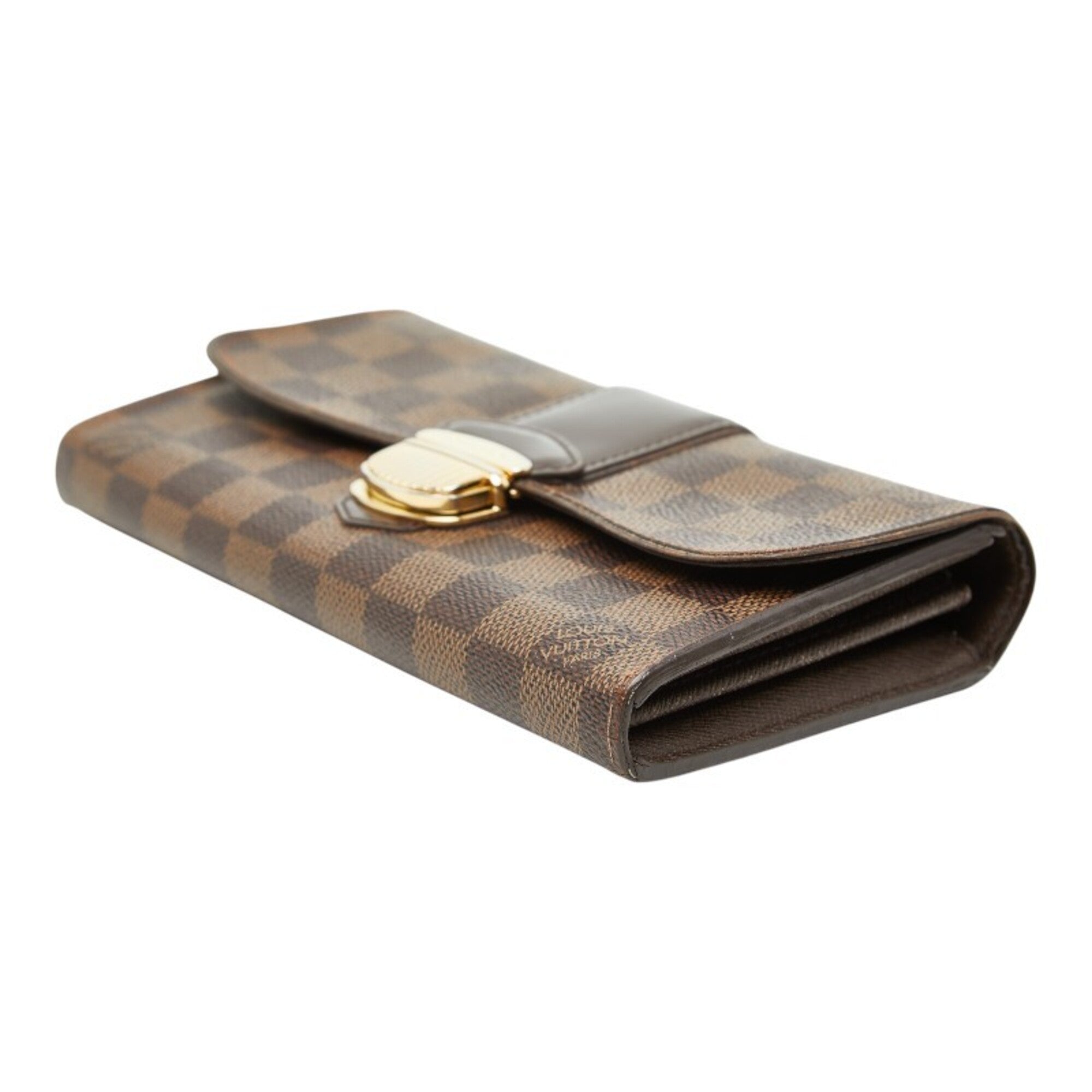 Louis Vuitton Brown Pvc Leather Long Wallet (Bi-Fold) (Pre-Owned)