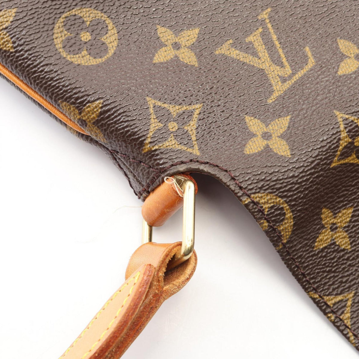 Louis Vuitton Brown Monogram Coated Canvas Leather Handbag Shoulder Bag (Pre-Owned)
