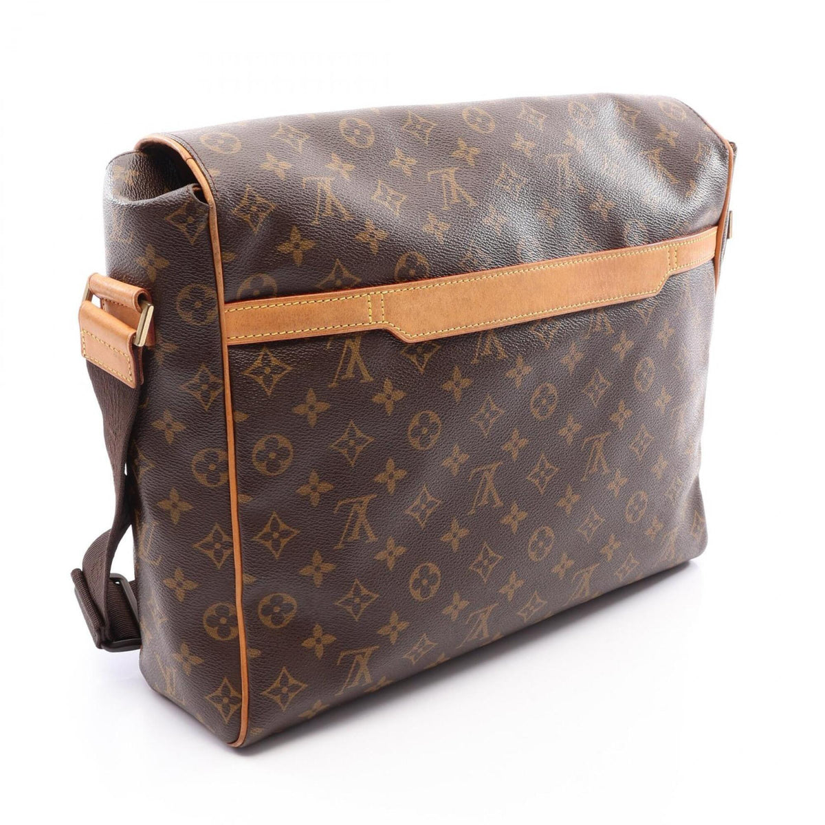 Louis Vuitton Brown Coated Canvas Leather Handbag Shoulder Bag (Pre-Owned)
