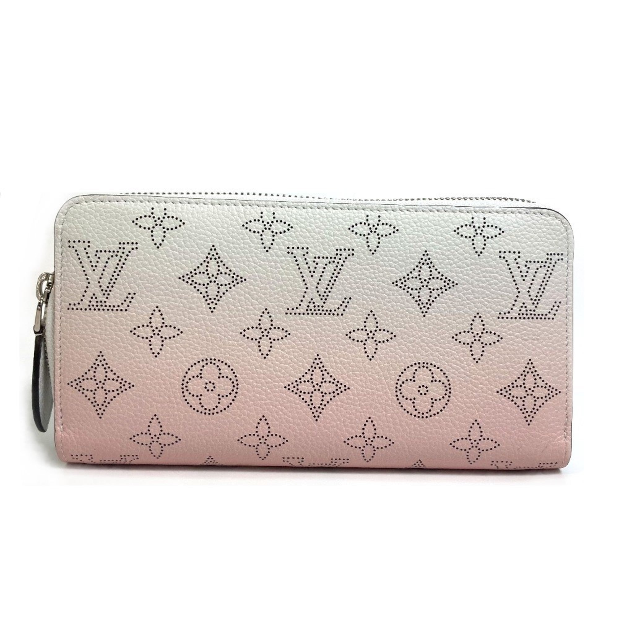 Louis Vuitton Mahina Pink White Mahina Leather Long Wallet (Bi-Fold) (Pre-Owned)